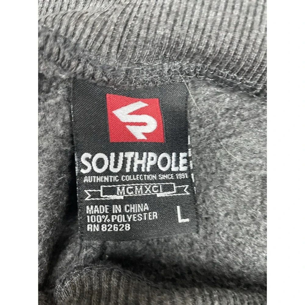 South‎ Pole Joggers Mens Large Gray Lightweight Baggy Loose Drawstring Sweats